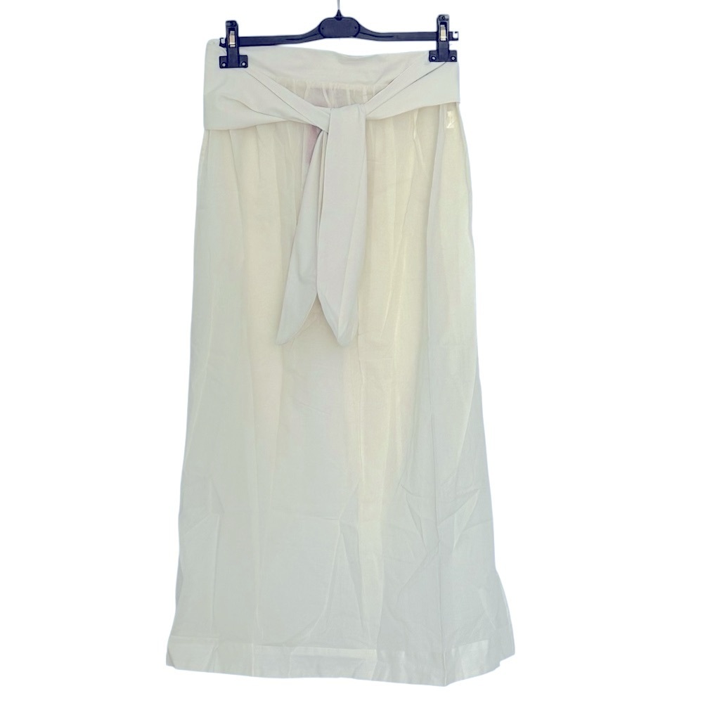 NEW SPANX Cream Swim Coverup‎ Skirt Lightweight Cotton Side Slits Size Large/ XL - Picture 2 of 8
